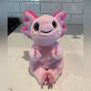 Ty Plush Axolotl with Pink and Blue Hues